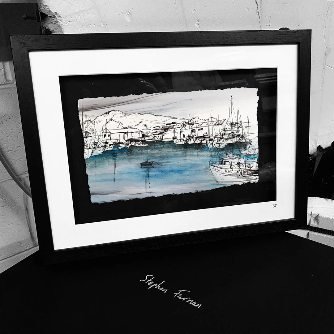 Stephen Farnan Studio Places KILKEEL HARBOUR County Down By Stephen Farnan