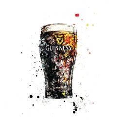 THE BLACK STUFF - Guinness Glass By Kathryn Callaghan