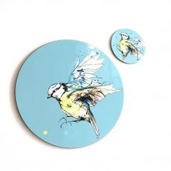 Kathryn Callaghan Home Accessories BLUE TIT - Placemat / Coaster - Blue