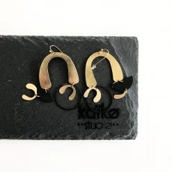 Drop Helicopter Brass Earrings - Kaiko - Made In Ireland