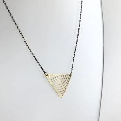Necklaces Rainbow Geometric Brass Necklace - Kaiko - Made In Ireland