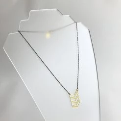 Necklaces Arrow Geometric Brass Necklace - Kaiko - Made In Ireland