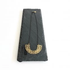 Half Circle Geometric Brass Necklace - Kaiko - Made In Ireland
