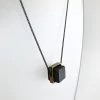 Necklaces CUBE Concrete Geometric Brass Necklace - Kaiko - Made In Ireland