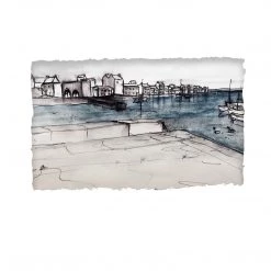 Stephen Farnan Studio THE LONG WALK - Beautiful Colourful Houses Galway Bay County Galway By Stephen Farnan