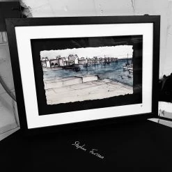 Stephen Farnan Studio THE LONG WALK - Beautiful Colourful Houses Galway Bay County Galway By Stephen Farnan