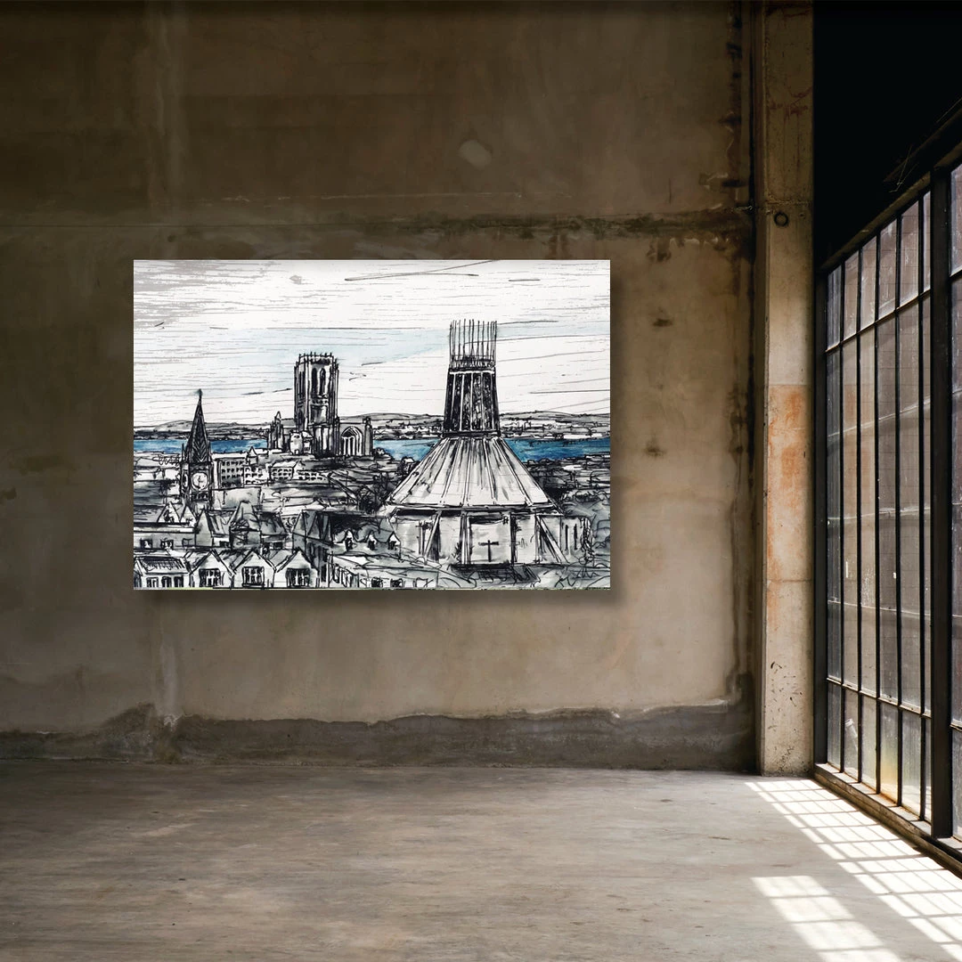 Stephen Farnan Studio LIVERPOOL - Twin Cathedrals Of Liverpool England - By Stephen Farnan Places