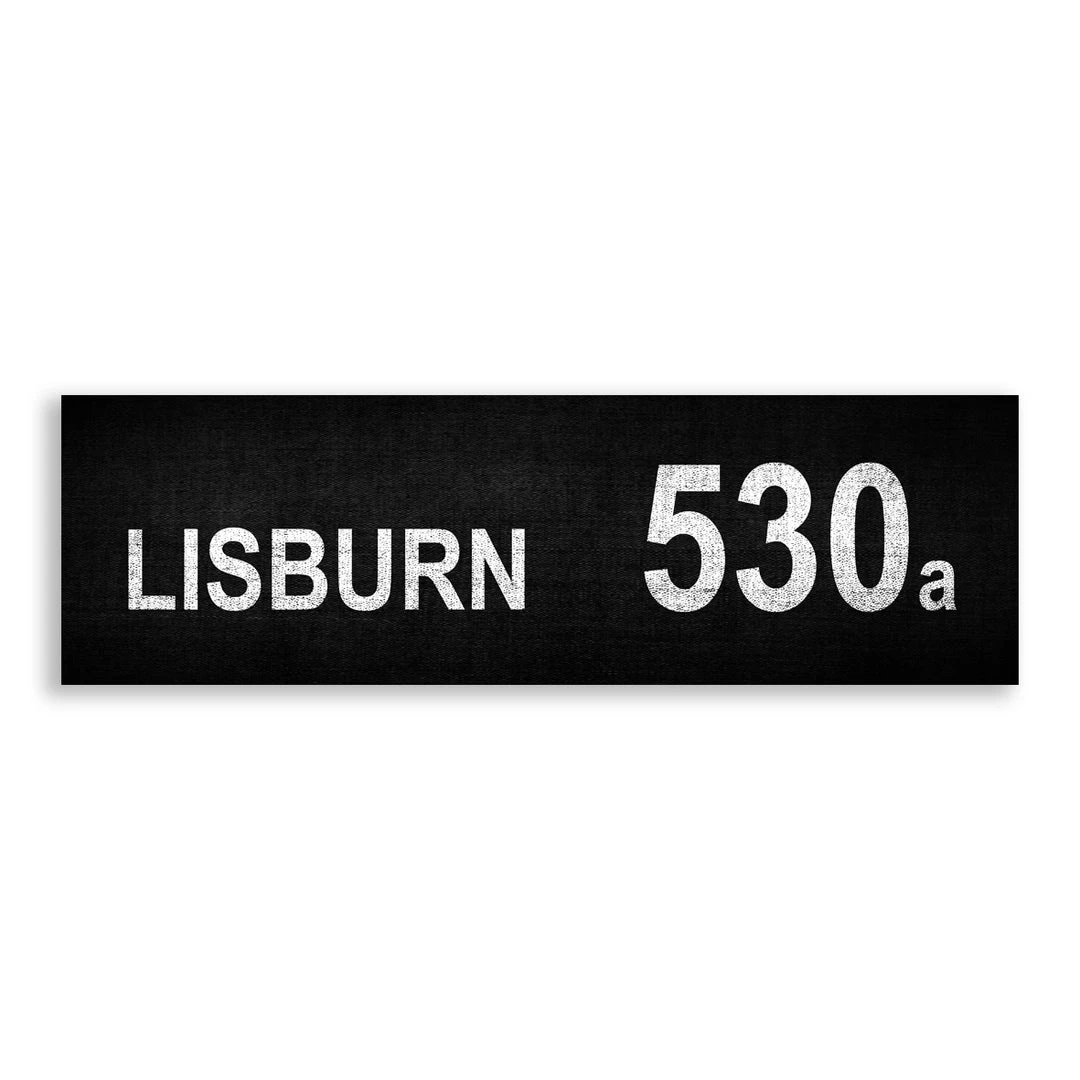 Belfast Canvas Co. Canvas Bus Signs LISBURN 530a