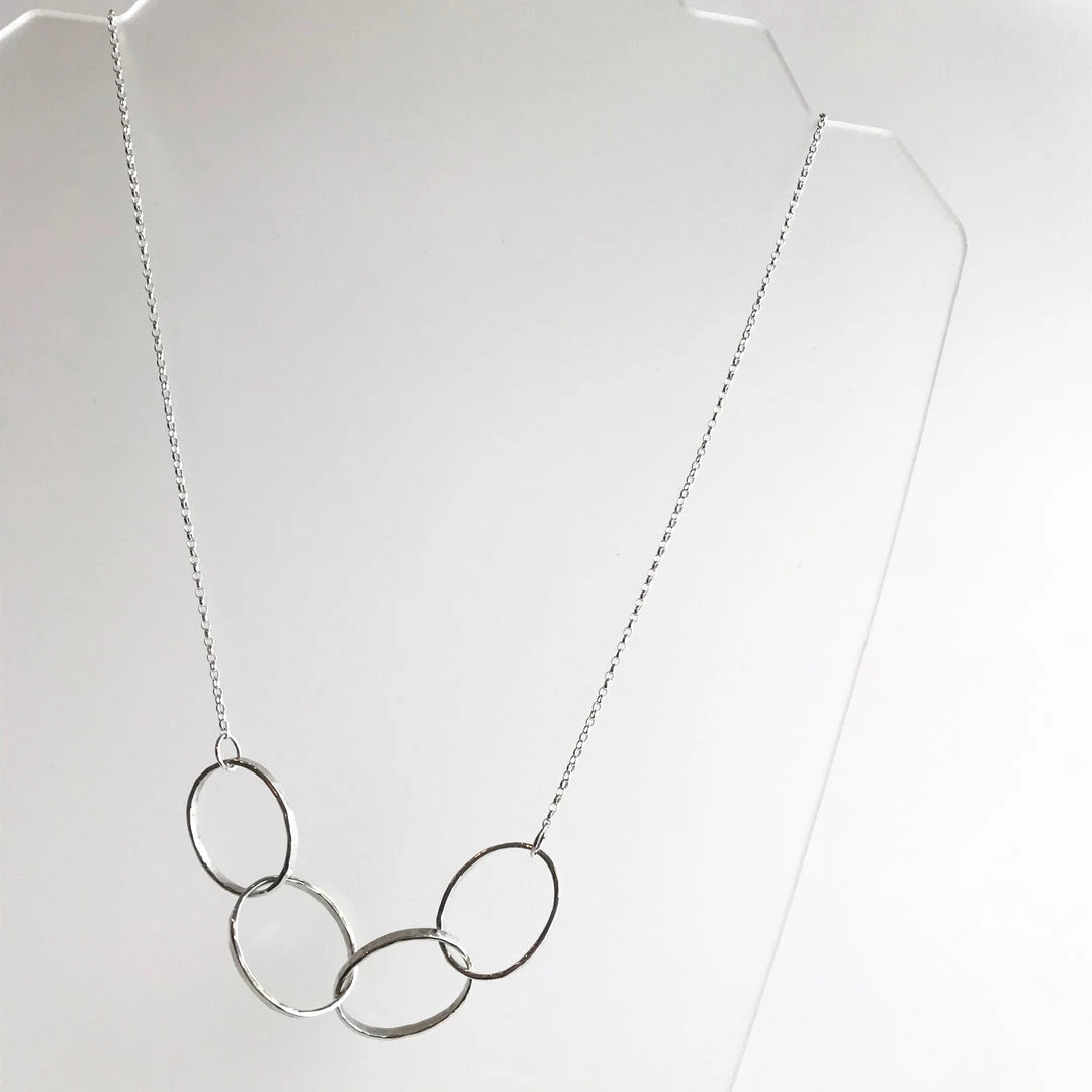 Lynsey DeBurca FADA - Beaten Oval Rings Necklace - Made In Ireland