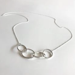 Lynsey DeBurca FADA - Beaten Oval Rings Necklace - Made In Ireland