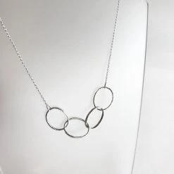 Lynsey DeBurca FADA - Beaten Oval Rings Necklace - Made In Ireland