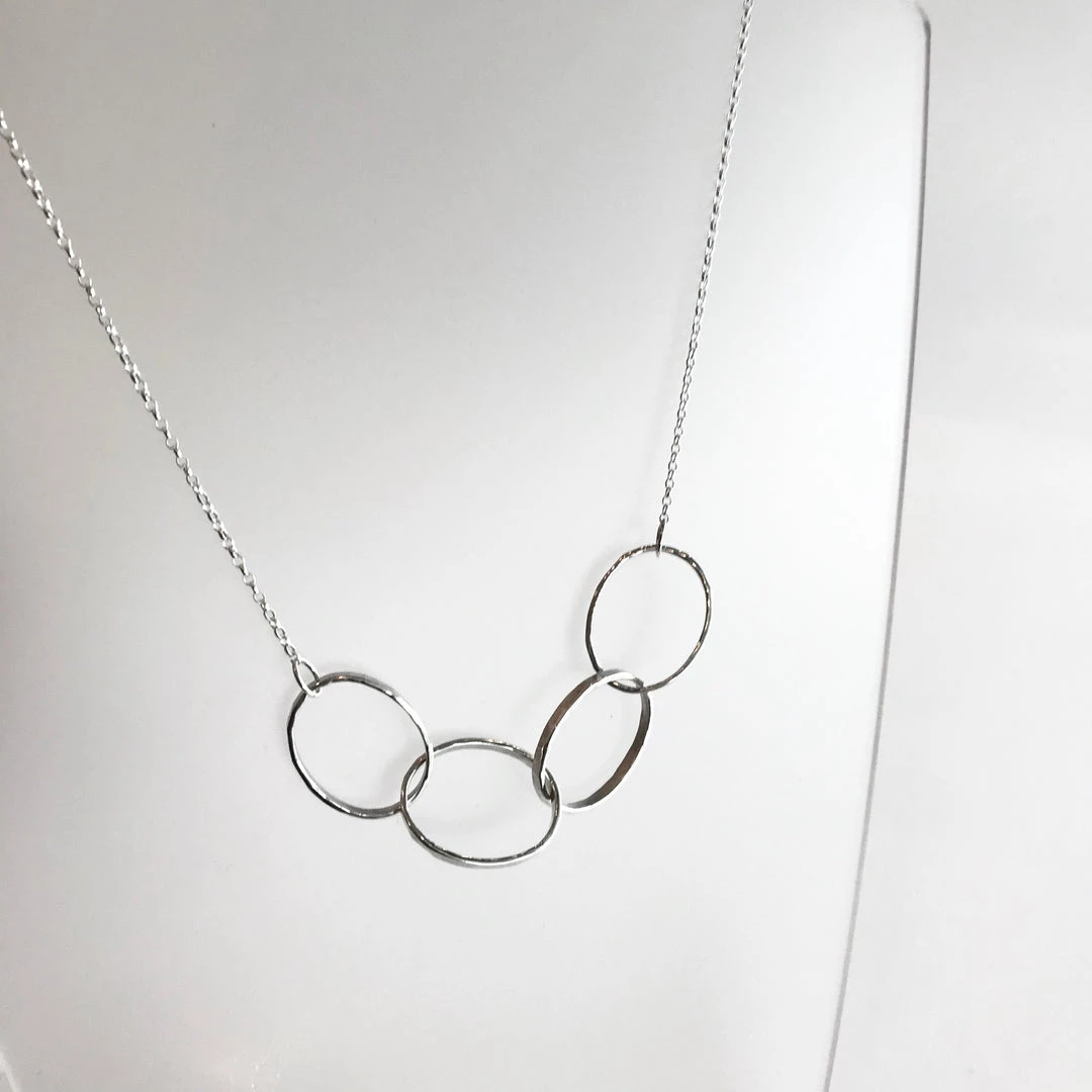 Lynsey DeBurca FADA - Beaten Oval Rings Necklace - Made In Ireland