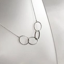 Lynsey DeBurca FADA - Beaten Oval Rings Necklace - Made In Ireland