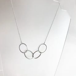 Lynsey DeBurca FADA - Beaten Oval Rings Necklace - Made In Ireland