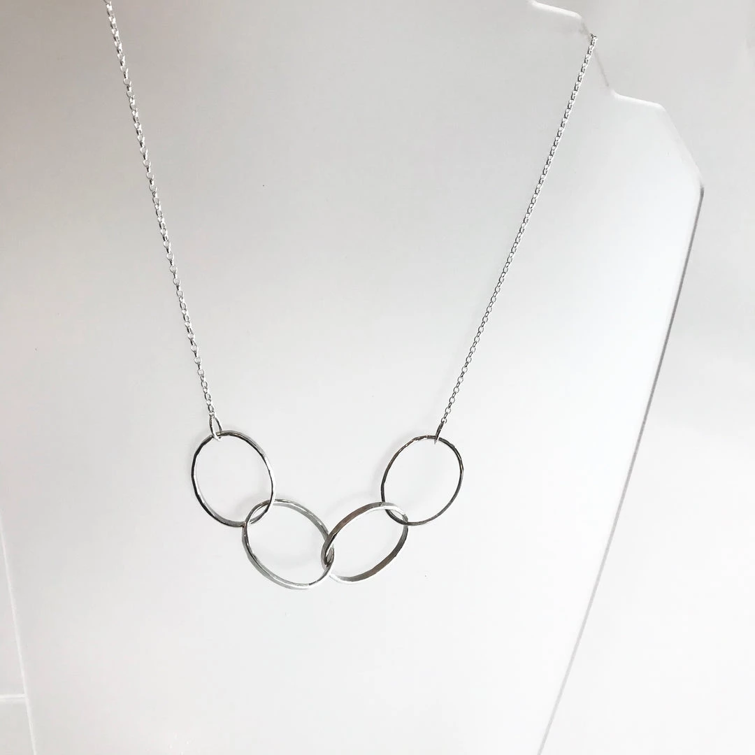 Lynsey DeBurca FADA - Beaten Oval Rings Necklace - Made In Ireland