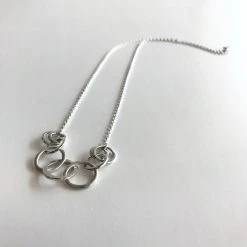 Lynsey DeBurca CARRAN - Beaten Oval Rings Necklace - Made In Ireland All Jewellery