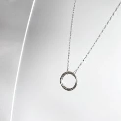 Lynsey DeBurca All Jewellery DOORUS - Silver Hammered Ring Necklace - Made In Ireland