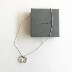 Lynsey DeBurca All Jewellery DOORUS - Silver Hammered Ring Necklace - Made In Ireland
