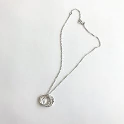 Lynsey DeBurca All Jewellery DOORUS - Silver Hammered Ring Necklace - Made In Ireland