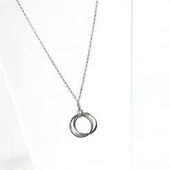 Lynsey DeBurca DOORUS - Silver + Gold Plate Hammered Ring Necklace - Made In Ireland All Jewellery