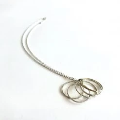 Lynsey DeBurca DOORUS - Silver + Gold Plate Hammered Ring Necklace - Made In Ireland All Jewellery