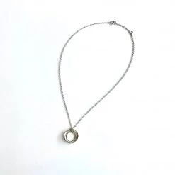 Lynsey DeBurca DOORUS - Silver + Gold Plate Hammered Ring Necklace - Made In Ireland All Jewellery