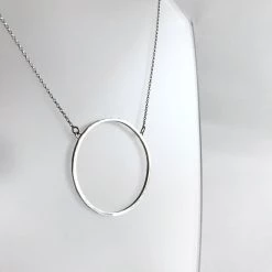 Lynsey DeBurca ANCAIRE - Silver Circle Pendant Necklace - Made In Ireland All Jewellery
