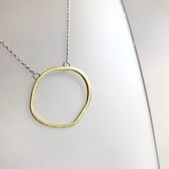 Lynsey DeBurca All Jewellery DRIFT - Gold Plated Textured Organic Pendant Necklace - Made In Ireland