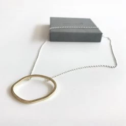 Lynsey DeBurca All Jewellery DRIFT - Gold Plated Textured Organic Pendant Necklace - Made In Ireland
