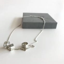 Lynsey DeBurca All Jewellery FLOAT - Three Silver Rings Necklace - Made In Ireland