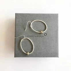 Lynsey DeBurca DRIFT Oval Drops Earrings With Gold Plate All Jewellery
