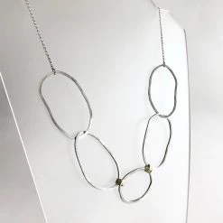 Lynsey DeBurca All Jewellery FADA - Large Beaten Oval Rings Necklace - Made In Ireland