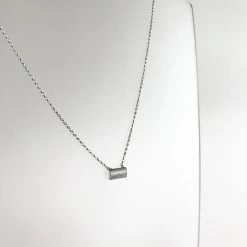 Lynsey DeBurca CARROW - Rectangle Hammered Textured Pendant Necklace - Made In Ireland All Jewellery
