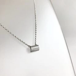 Lynsey DeBurca CARROW - Rectangle Hammered Textured Pendant Necklace - Made In Ireland All Jewellery