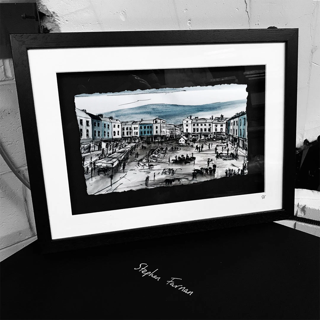 Stephen Farnan Studio Market Day, Dungarvan - County Waterford By Stephen Farnan