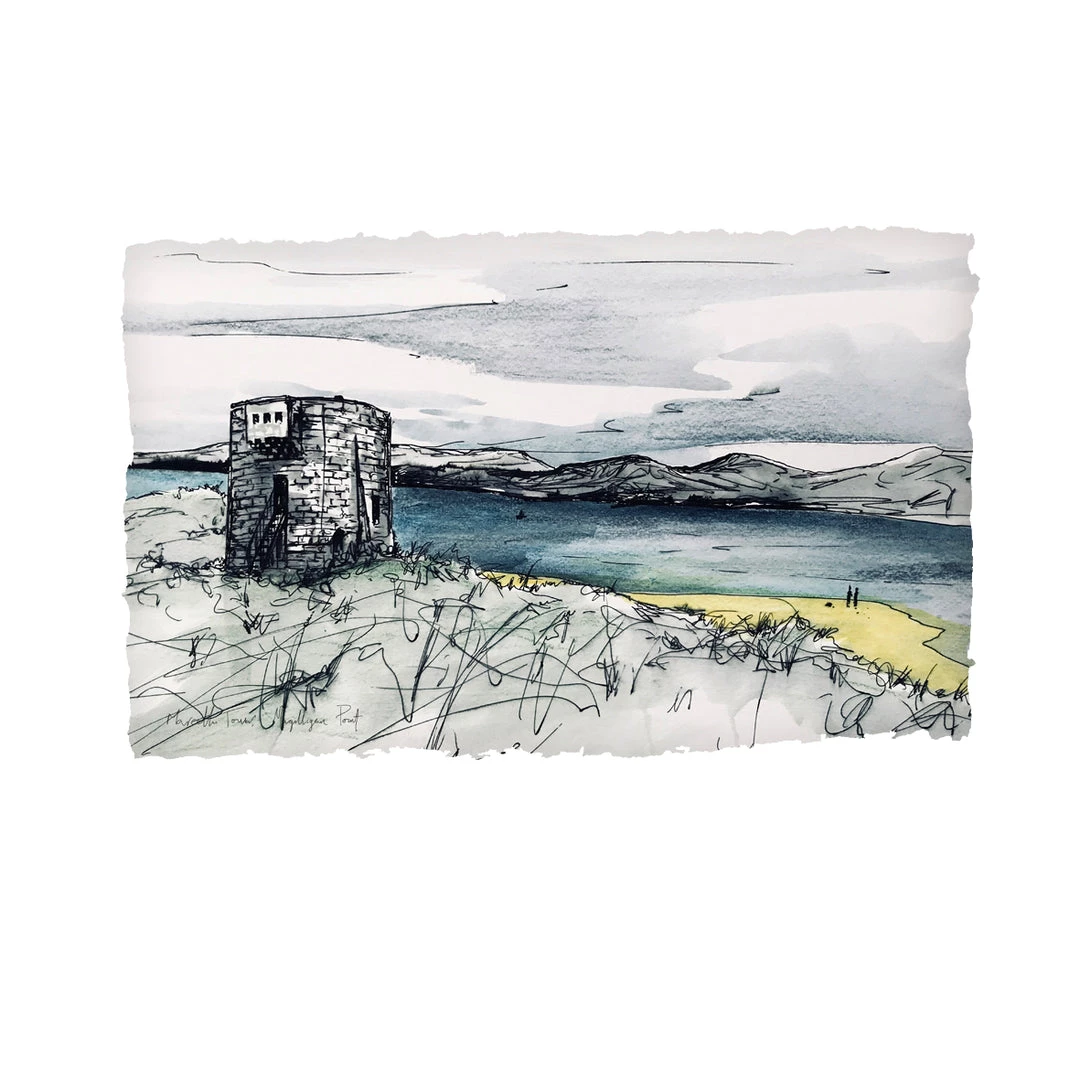 Stephen Farnan Studio Martello Tower Towards Donegal - County Derry By Stephen Farnan Places