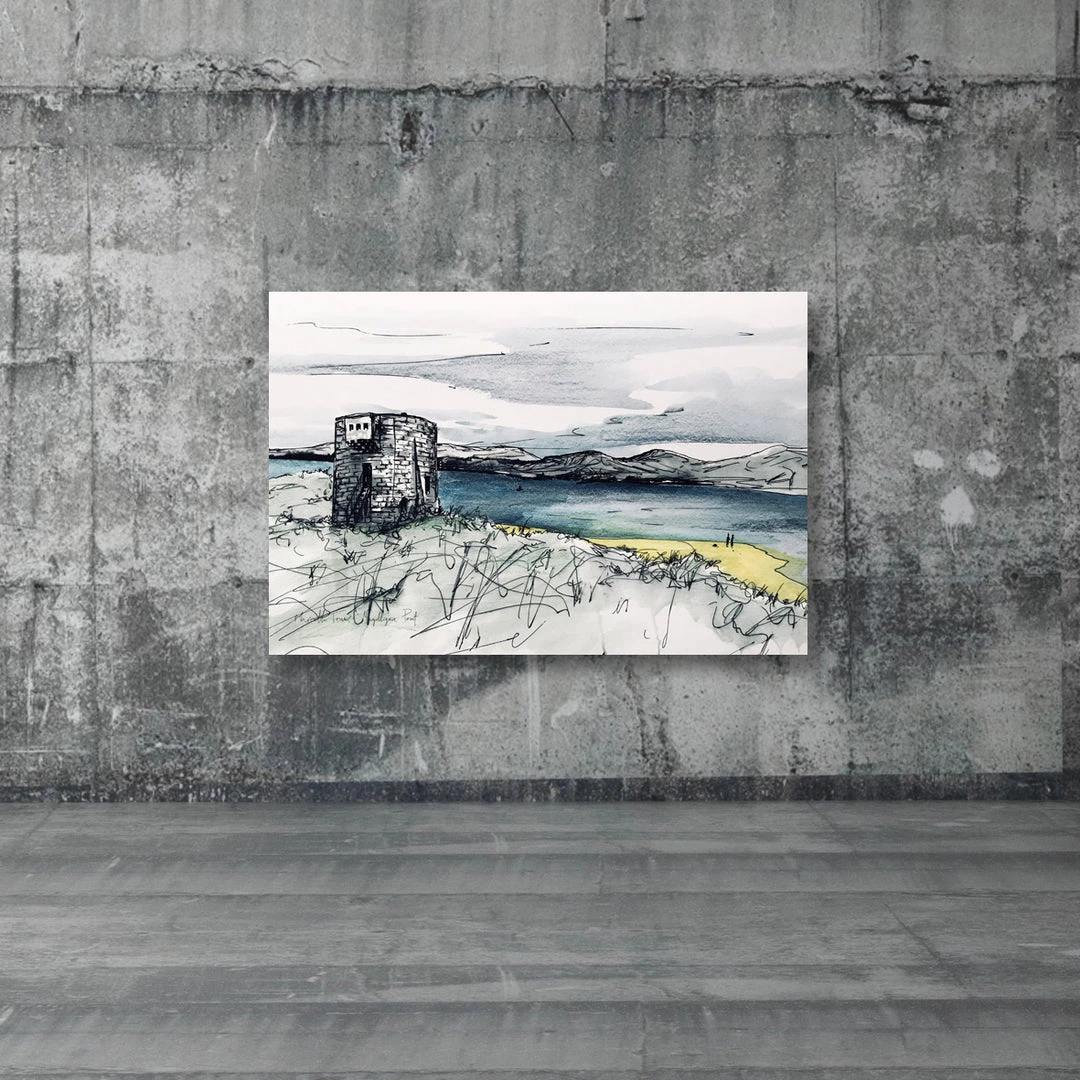 Stephen Farnan Studio Martello Tower Towards Donegal - County Derry By Stephen Farnan Places