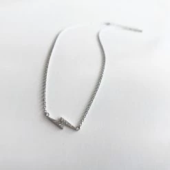 Mary K All Jewellery BOLT - Cubic Zirconia + Silver Necklace - Designed, Imagined, Made In Ireland