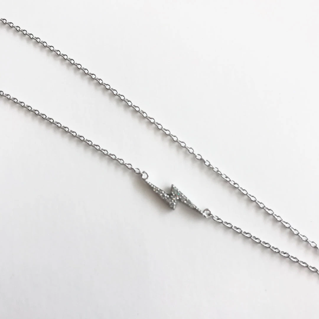 Mary K All Jewellery BOLT - Cubic Zirconia + Silver Necklace - Designed, Imagined, Made In Ireland