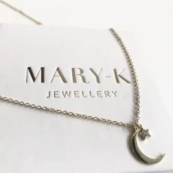 Mary K MOON & Star - Cubic Zirconia + Gold Vermeil - Necklace All Jewellery