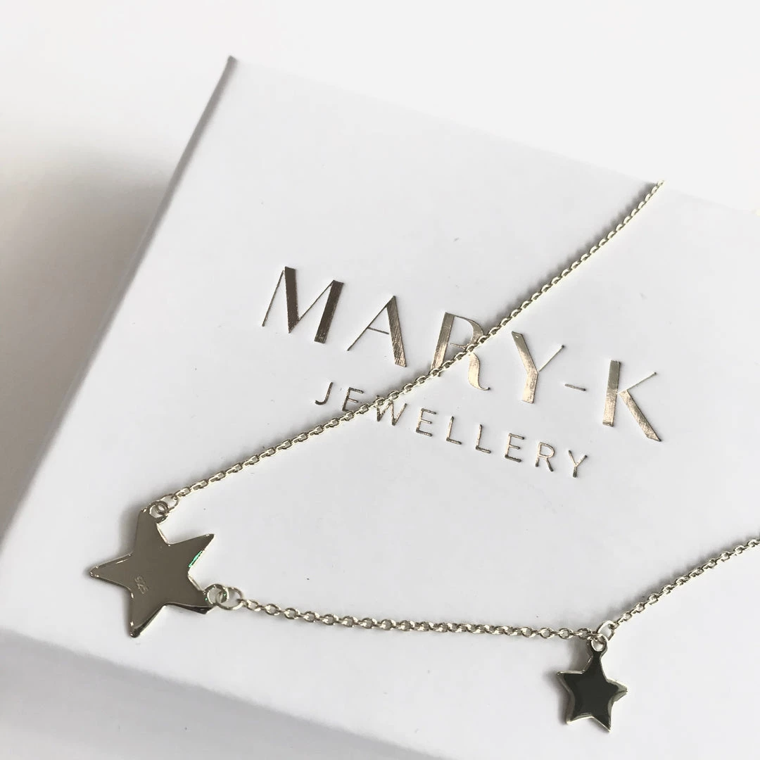 Mary K DOUBLE STAR Gold Vermeil Necklace