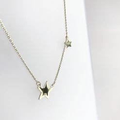 Mary K DOUBLE STAR Gold Vermeil Necklace