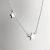 Mary K All Jewellery DOUBLE STAR Silver Necklace - Designed, Imagined, Made In Ireland