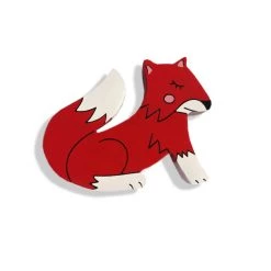 Alphabet Jigsaw FOX - Wooden Animal Magnet