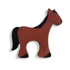 Alphabet Jigsaw HORSE - Wooden Animal Magnet