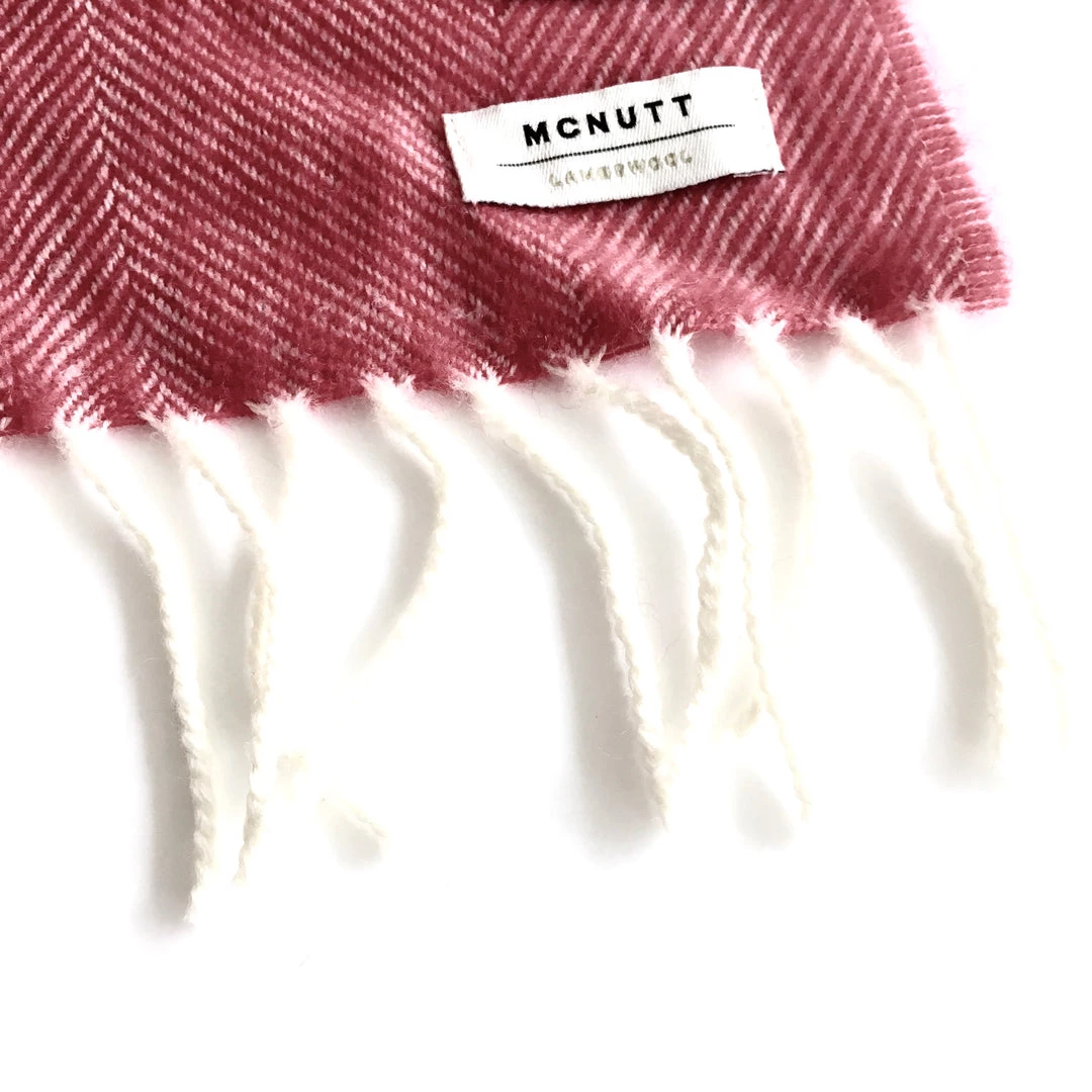 McNutt Red Lambswool Scarf - Made In Donegal Ireland