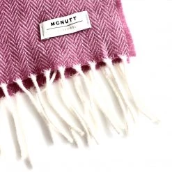 McNutt Raspberry Rose Lambswool Scarf - Made In Donegal Ireland