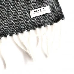 McNutt Scarves Charcoal Lambswool Scarf - Made In Donegal Ireland