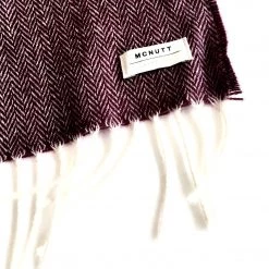 McNutt Burgundy Lambswool Scarf - Made In Donegal Ireland
