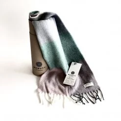 McNutt Spearmint Smoke Lambswool Scarf - Made In Donegal Ireland